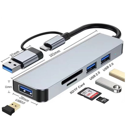 AOVO 7in1 USB-C HDMI 4K SD adapter MacBook Pro / Air