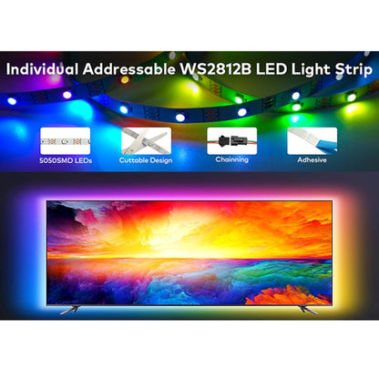 AOVO 5050 RGB LED szalag, 24 gombos távirányító, ragasztószalag, szabályozható fényerő, 5 méter hosszú