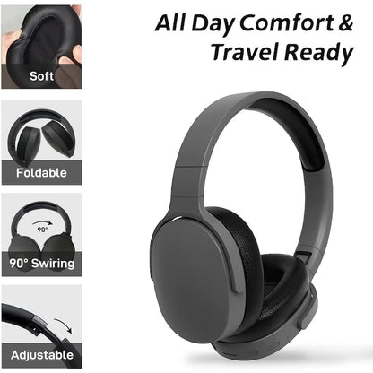 AOVO P2961 Over-Ear fejhallgató, Sport és Gaming, Zajcsökkentés, Vezeték nélküli, Bluetooth, Mikrofon, Fekete