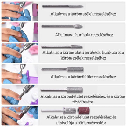 AOVO Fehér Nail Drill Professzionális Elektromos körömcsiszoló